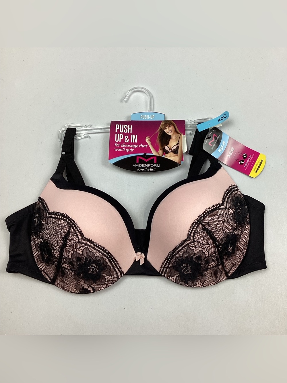 Maidenform Love The Lift Underwire Lace Bra 40C NEW! Retail $50